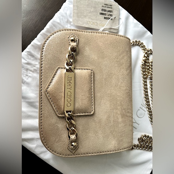 Shimmer leather Jimmy Choo cross body mini bag - Picture 4 of 12
